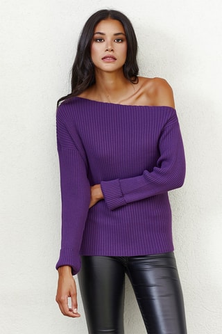 Maglia a costine - Viola