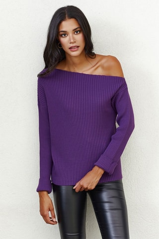 Maglia a costine - Viola