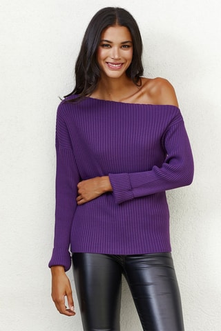 Maglia a costine - Viola