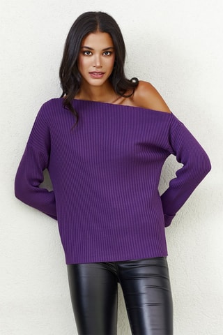 Maglia a costine - Viola