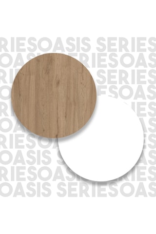 Meuble d’entrée 4 portes - Imitation chêne et blanc