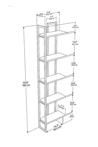 Bibliothèque - 45 x 180 x 22 cm