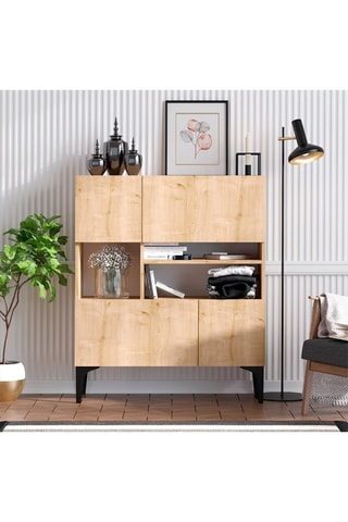 Meuble de rangement 4 portes - 100 x 35 x 125 cm