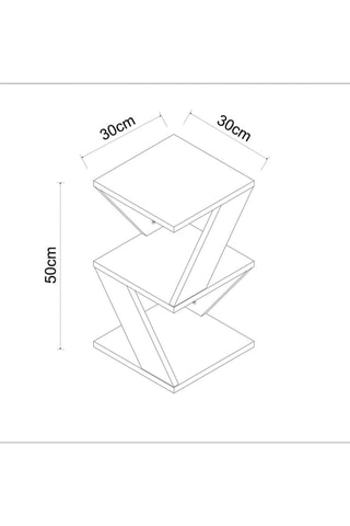 Table d'appoint - 30 x 50 x 30 cm 