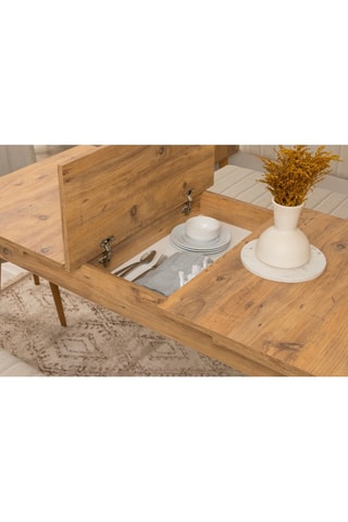 Ensemble table extensible, banc et 4 chaises Vina