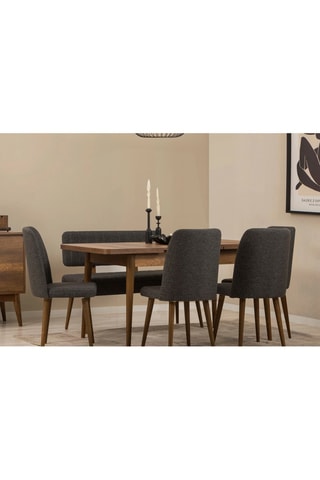 Ensemble de salle à manger Vina - 6 places - 130/165 x 76 x 80 cm