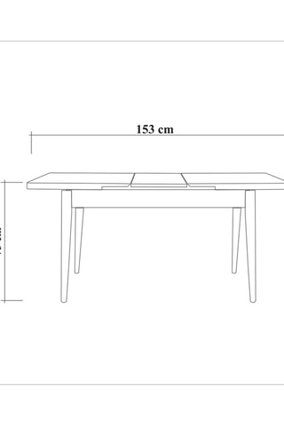 Table à manger extensible - Longueur 120 à 153 cm