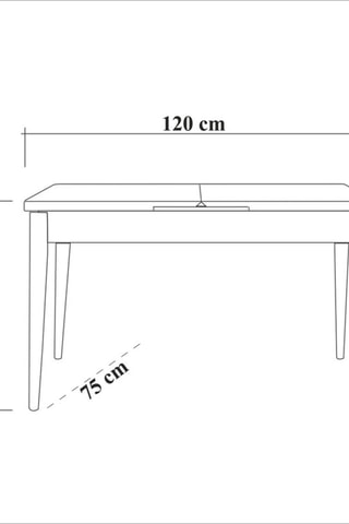 Table à manger extensible - Longueur 120 à 153 cm