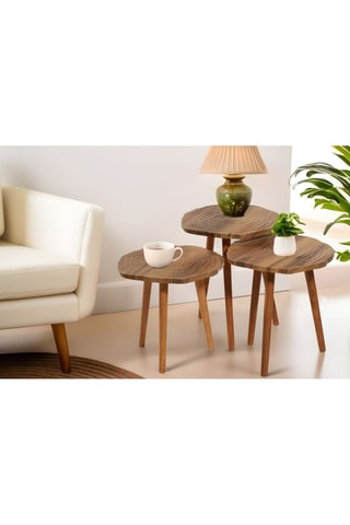 3 tables gigognes Tuval - 40 x 47 x 40 / 40 x 42 x 40 / 40 x 37 x 40 cm