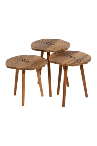 3 tables gigognes Tuval - 40 x 47 x 40 / 40 x 42 x 40 / 40 x 37 x 40 cm