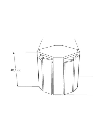 3 tables gigognes Lori - 44,5 x 41 x 44,5 cm