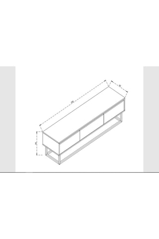 Meuble TV 3 tiroirs - 180 x 50 x 40 cm