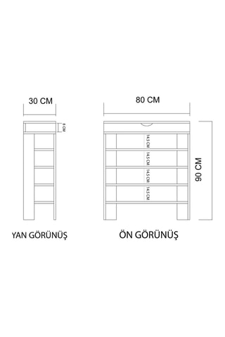 Meuble à chaussures 1 abattant Royal - 90 x 30 x 14,5 cm