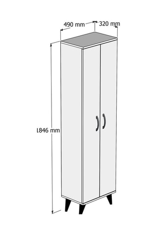 Armoire 2 portes - Imitation bois