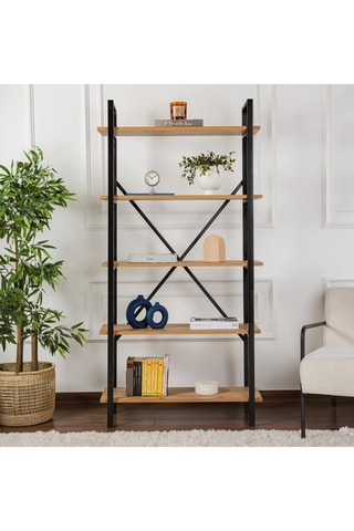 Bibliothèque Elysian - Imitation pin et noir