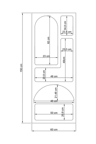 Bibliothèque - 60 x 150 x 30 cm