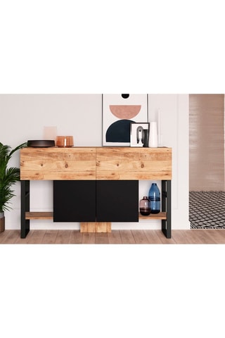 Bahut 2 portes 2 abattants - 138,8 x 83,6 x 43,3 cm