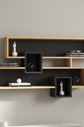 Etagère murale 2 niveaux Karen - 120 x 72,2 x 22 cm