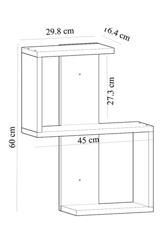 Etagère murale Octa - 29,8 x 60 x 16,4 cm