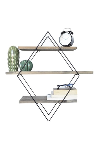 Etagère murale - Naturel et noir
