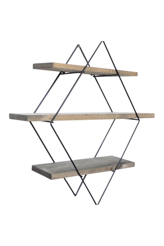 Etagère murale - Naturel et noir