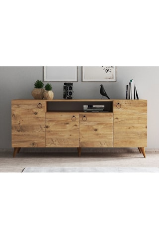 Buffet 4 portes KSL0202 - Imitation bois clair