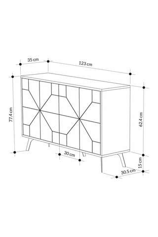 Buffet 4 portes Imitation chêne