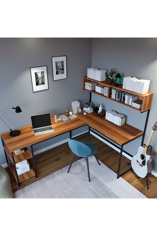 Bureau Imitation bois et noir