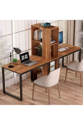 Bureau double Imitation bois