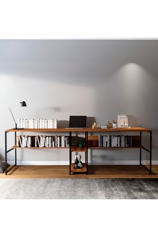 Bureau Imitation bois et noir