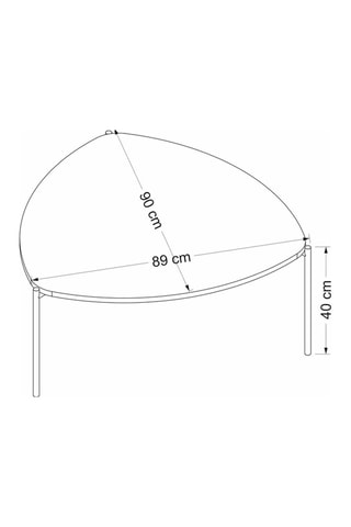 Table basse Lenny - 90 x 40 x 89 cm