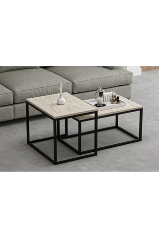 Table basse Leka - 72 x 37 x 45 / 60 x 47 x 45 cm