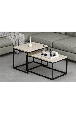 Table basse Leka - 72 x 37 x 45 / 60 x 47 x 45 cm