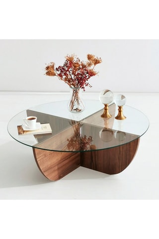 Table basse en verre Lily - 90 x 90 x 30 cm