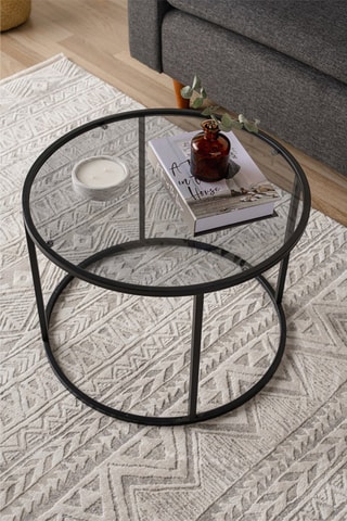 Table basse en verre Startis - 60 x 43 x 60 cm