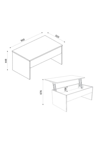 Table basse Akilli - 90 x 45 x 52 cm
