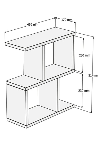Table d'appoint Zet - 45 x 51,4 x 17 cm