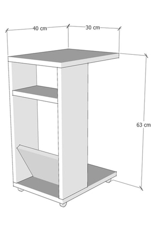 Table d'appoint Filinta - 30 x 63 x 40 cm