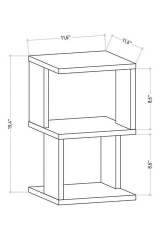 Table de chevet Carter - 29,6 x 49,4 x 29,6 cm