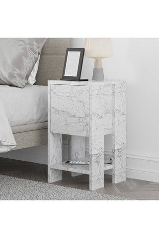 Table de chevet 1 abattant Ema - 30 x 55 x 30 cm