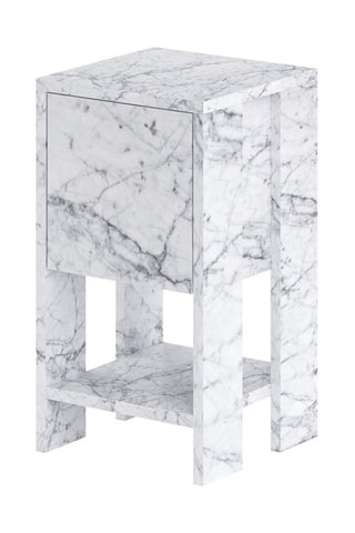 Table de chevet 1 abattant Ema - 30 x 55 x 30 cm