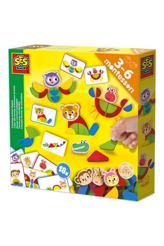 Juego de formas de animales de madera - Desde 3 años