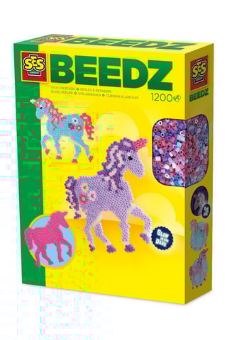 Cuentas para planchar Unicornios Glow in the Dark - 1200 piezas - Desde 5 años