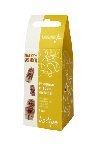 Muñecas rusas de madera - 3 piezas - Desde 3 años