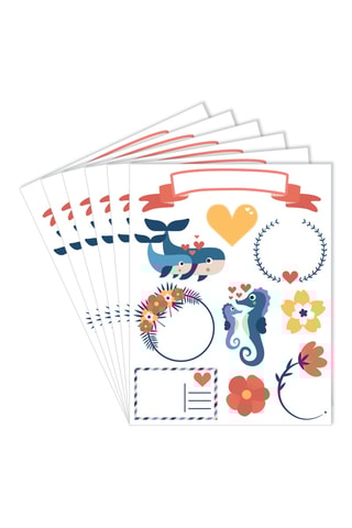 60 pegatinas de calcomanía - Color aleatorio - Desde 3 años