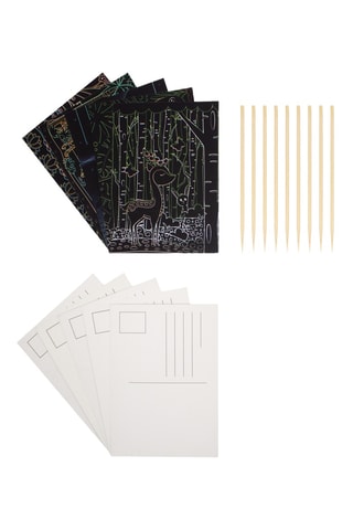 Postales para rascar Animals world tour - 10 piezas - Desde 6 años