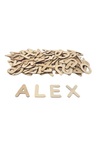 Letras mayúsculas de madera - 104 piezas - Desde 3 años