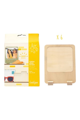 6 marcos de fotos de madera - 15 x 12 cm