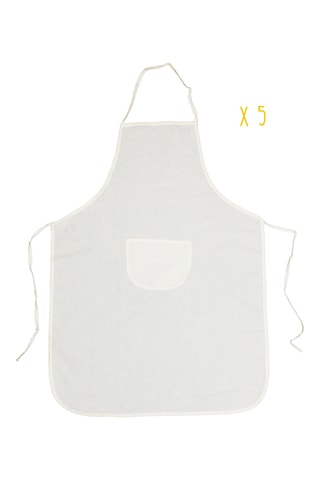 5 delantales - Crudo