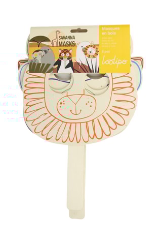 10 máscaras de disfraz de madera - Desde 3 años